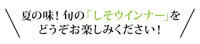 旬の味しそウインナーをお楽しみください